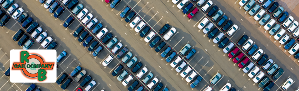 A variety of used cars lined up at R&B Car Company South Bend near Mishawaka, IN