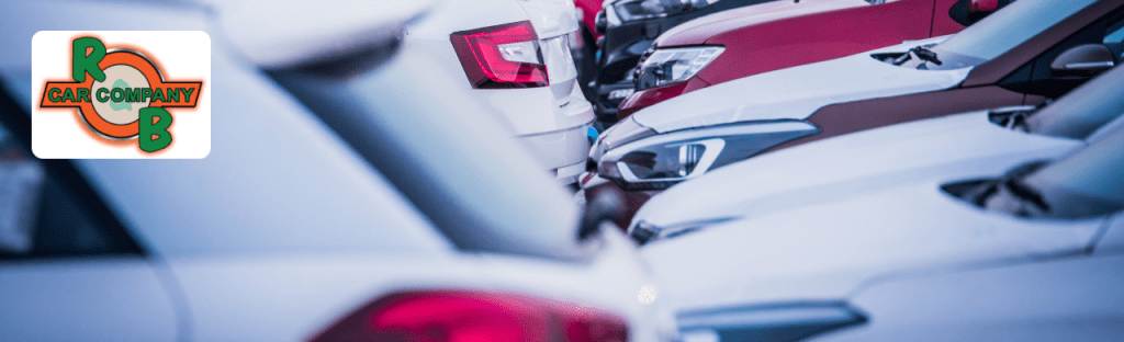 Used cars lined up at the R&B Car Company South Bend dealership in Indiana
